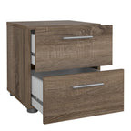 Pippa Bedside 2 Drawers in Truffle Oak