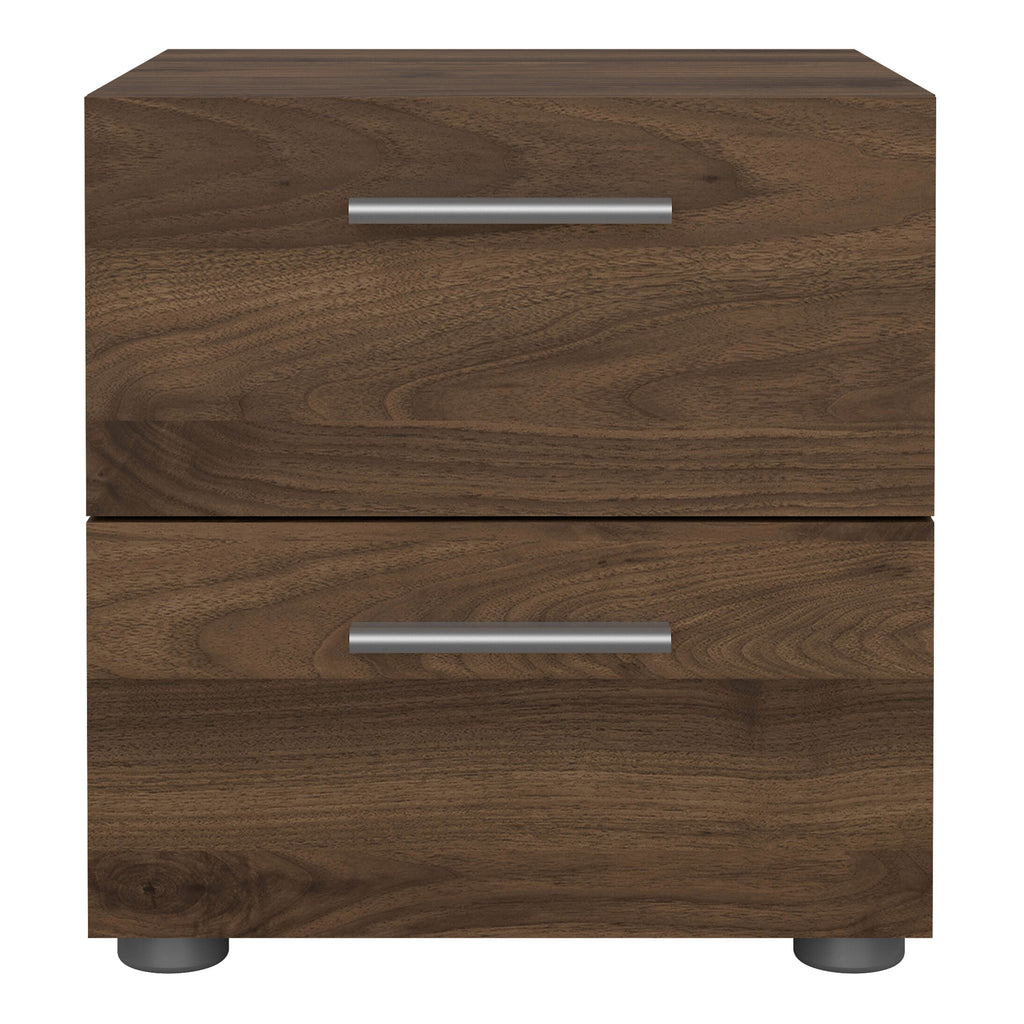 Pippa Bedside 2 Drawers in Walnut