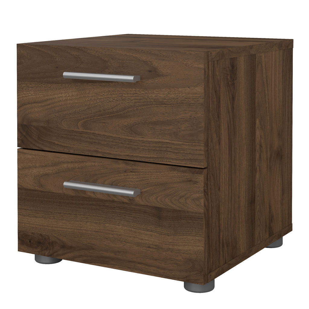 Pippa Bedside 2 Drawers in Walnut