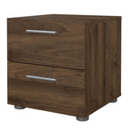 Pippa Bedside 2 Drawers in Walnut