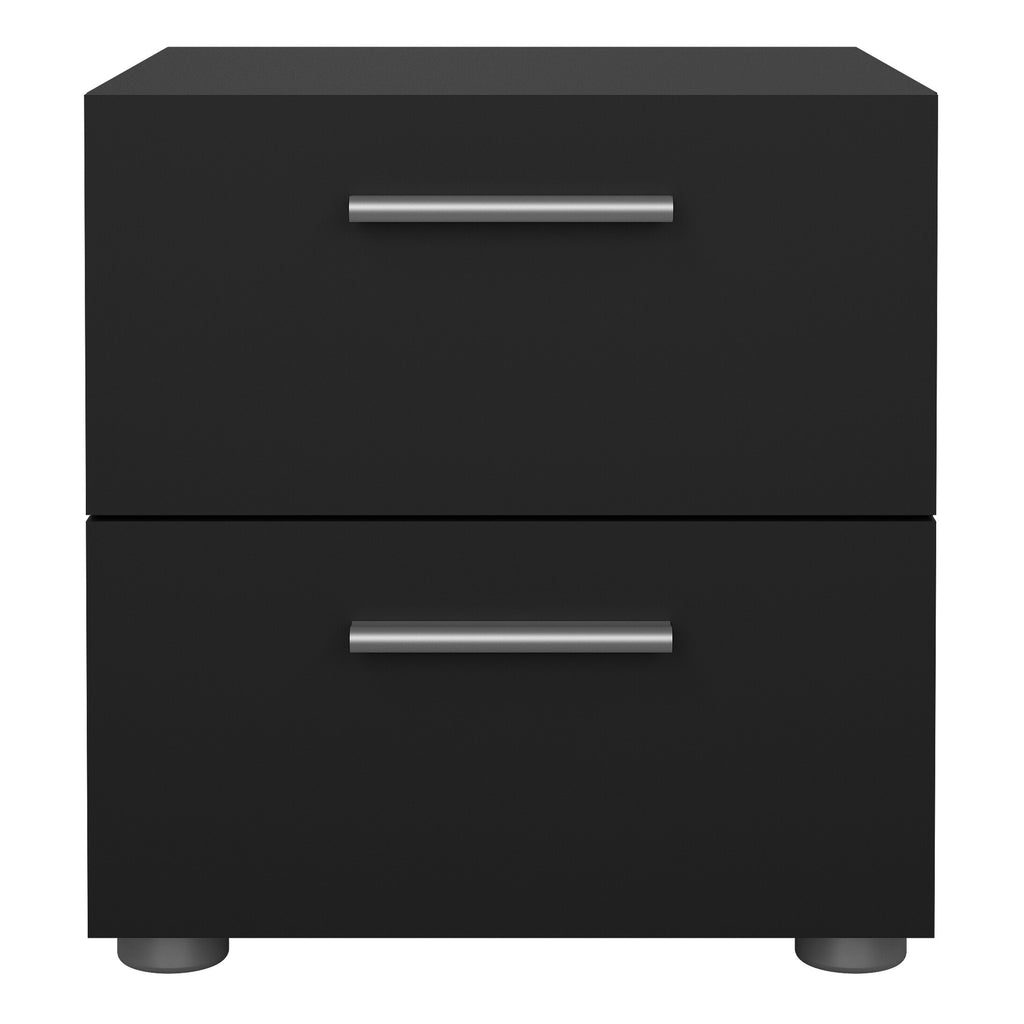 Pippa Bedside 2 Drawers in Black