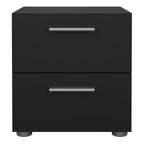 Pippa Bedside 2 Drawers in Black