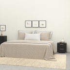Pippa Bedside 2 Drawers in Black