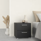 Pippa Bedside 2 Drawers in Black