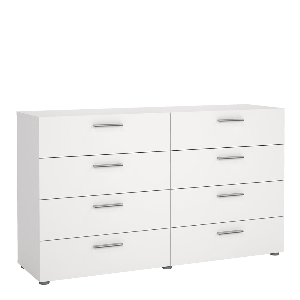 Pippa 8 Drawer chest (4+4) in White