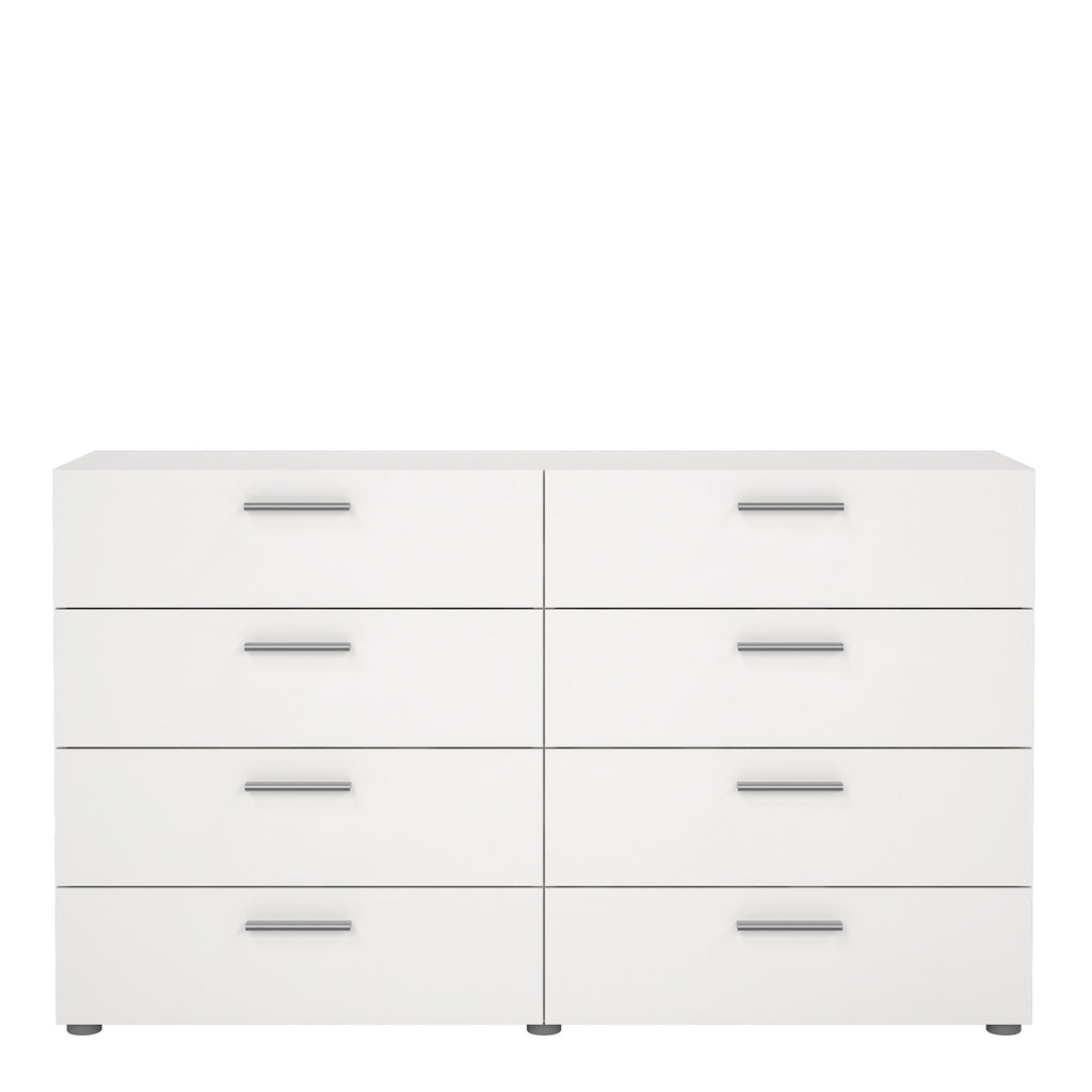 Pippa 8 Drawer chest (4+4) in White
