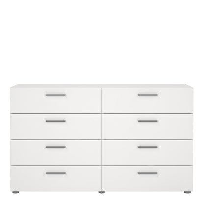 Pippa 8 Drawer chest (4+4) in White