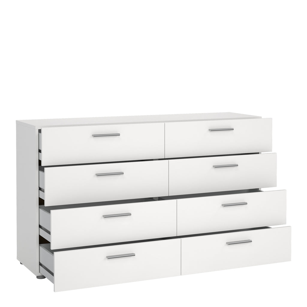 Pippa 8 Drawer chest (4+4) in White