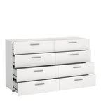 Pippa 8 Drawer chest (4+4) in White