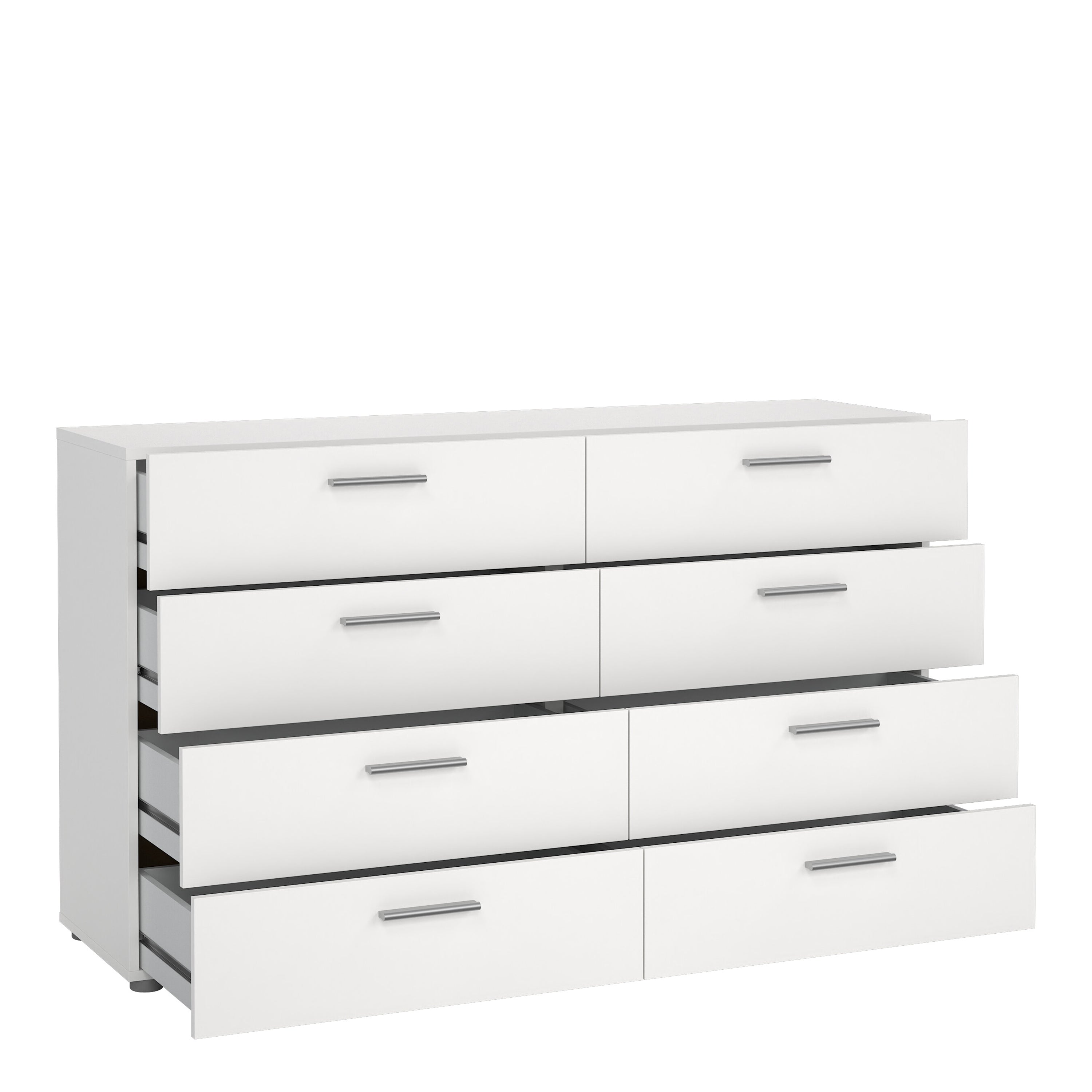 Pippa 8 Drawer chest (4+4) in White