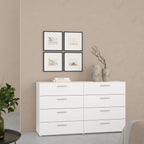 Pippa 8 Drawer chest (4+4) in White