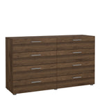 Pippa 8 Drawer chest (4+4) in Walnut