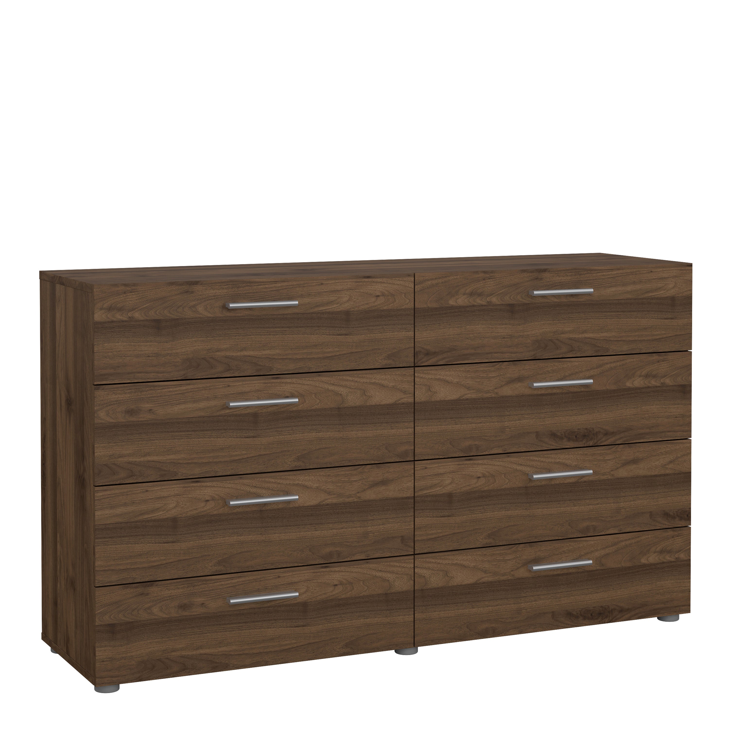 Pippa 8 Drawer chest (4+4) in Walnut