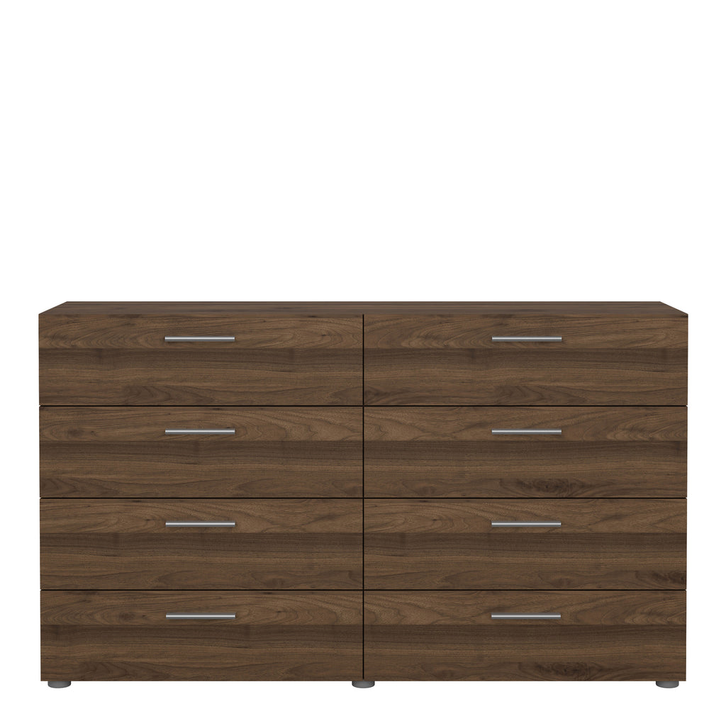 Pippa 8 Drawer chest (4+4) in Walnut