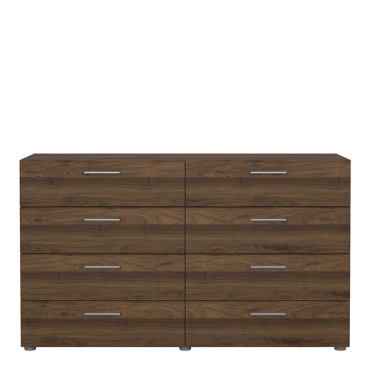 Pippa 8 Drawer chest (4+4) in Walnut
