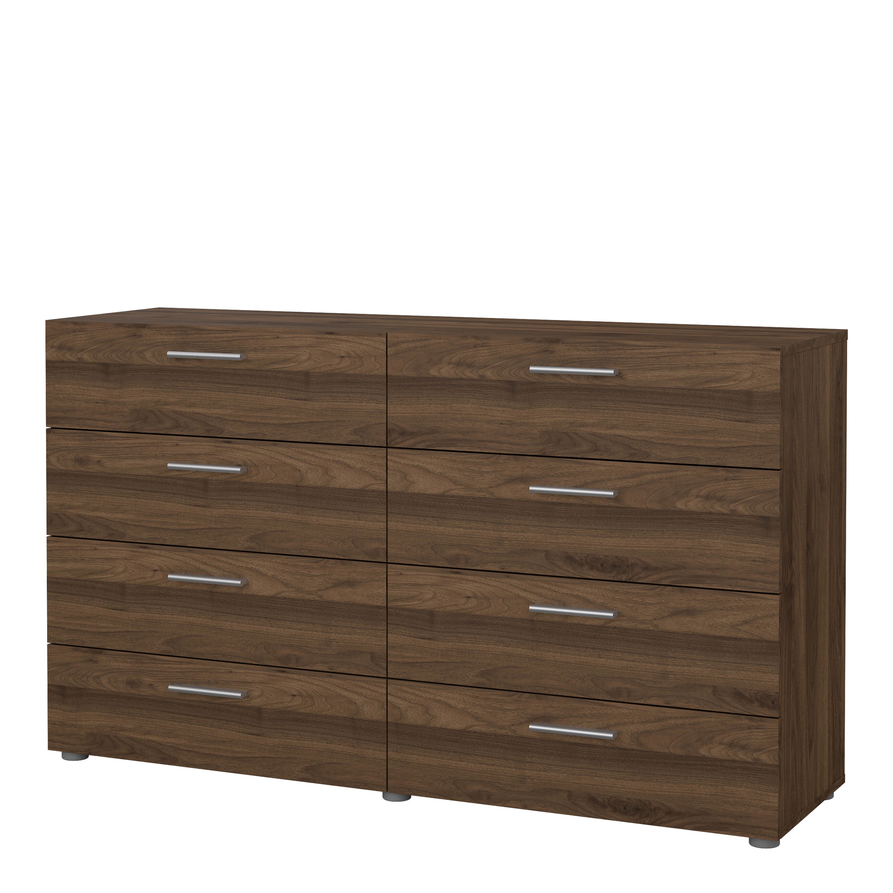 Pippa 8 Drawer chest (4+4) in Walnut