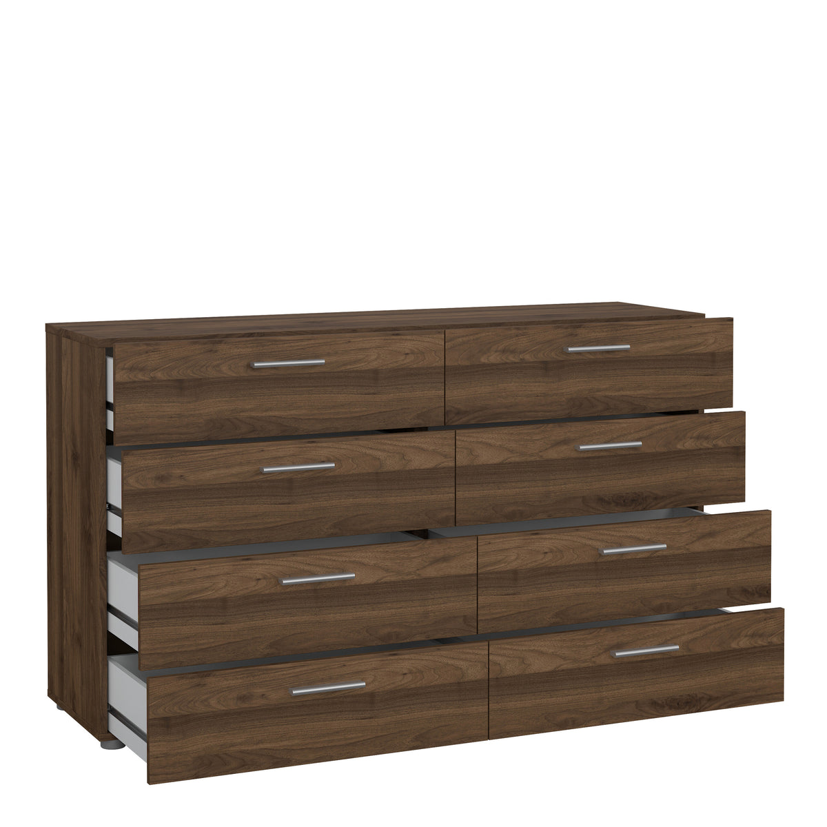Pippa 8 Drawer chest (4+4) in Walnut