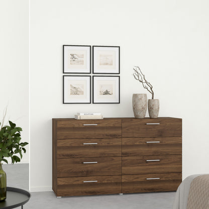 Pippa 8 Drawer chest (4+4) in Walnut