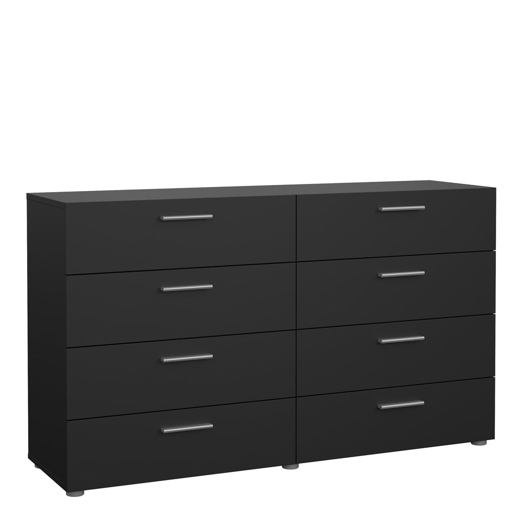 Pippa 8 Drawer chest in Black