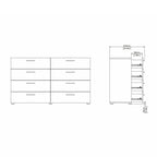 Pippa 8 Drawer chest in Black