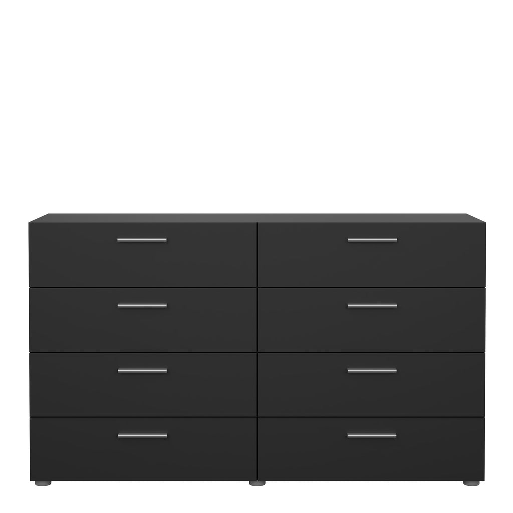 Pippa 8 Drawer chest in Black