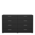Pippa 8 Drawer chest in Black
