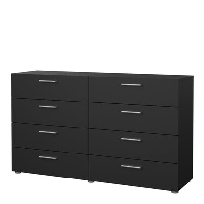 Pippa 8 Drawer chest in Black