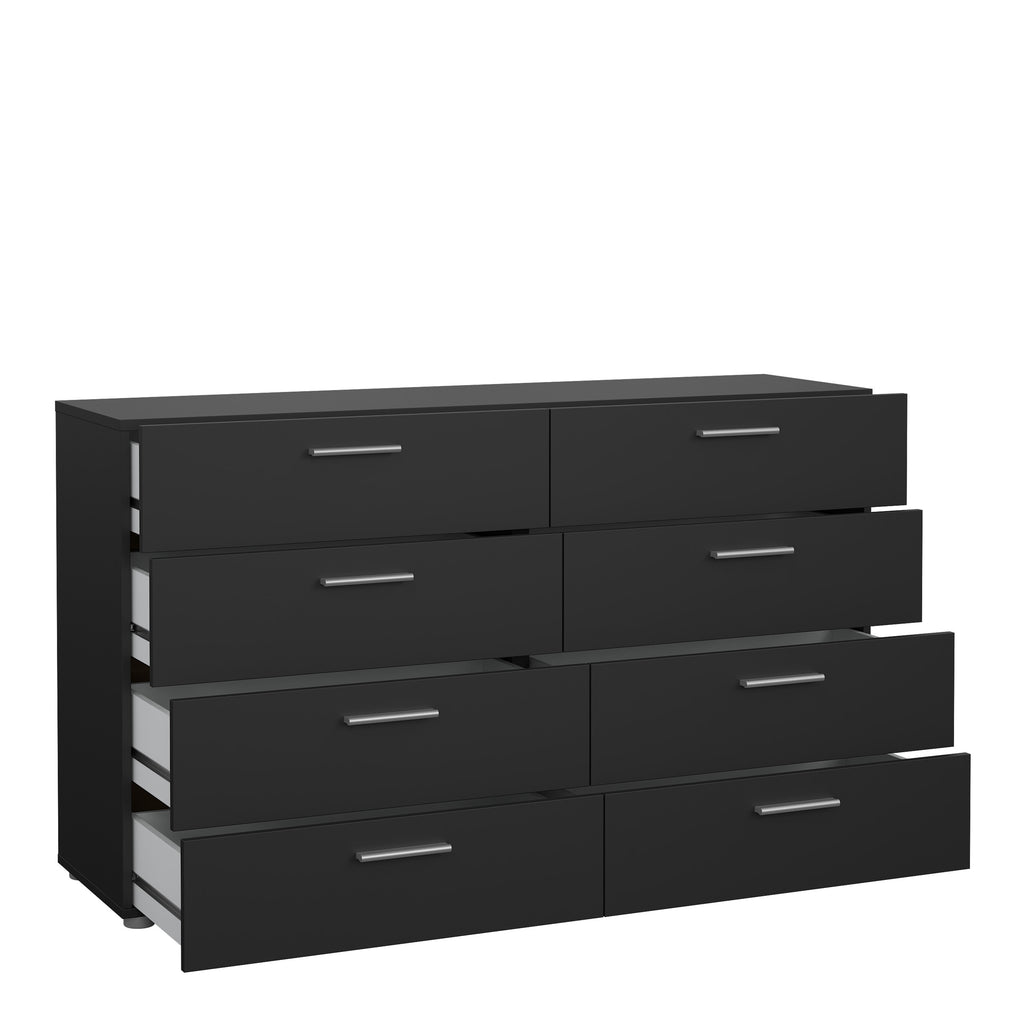 Pippa 8 Drawer chest in Black