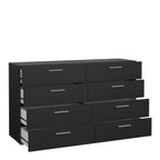 Pippa 8 Drawer chest in Black