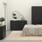 Pippa 8 Drawer chest in Black