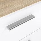 Pippa Bedside 2 Drawers in Oak structure/White High Gloss