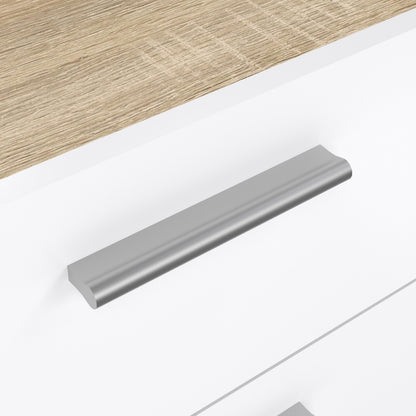 Pippa Bedside 2 Drawers in Oak structure/White High Gloss