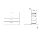 Pippa Chest of 4 Drawers in White