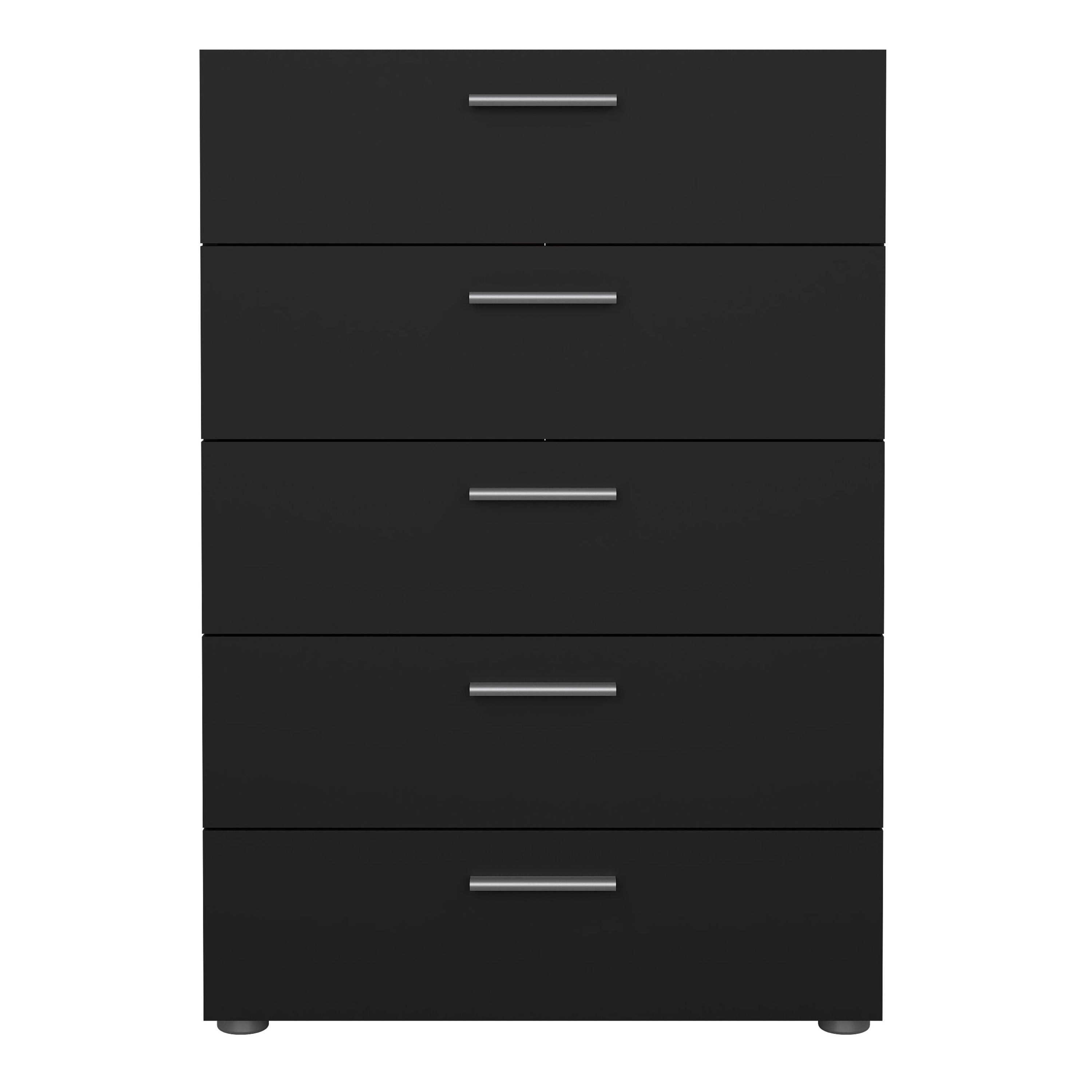 Pippa Chest of 5 Drawers in Black
