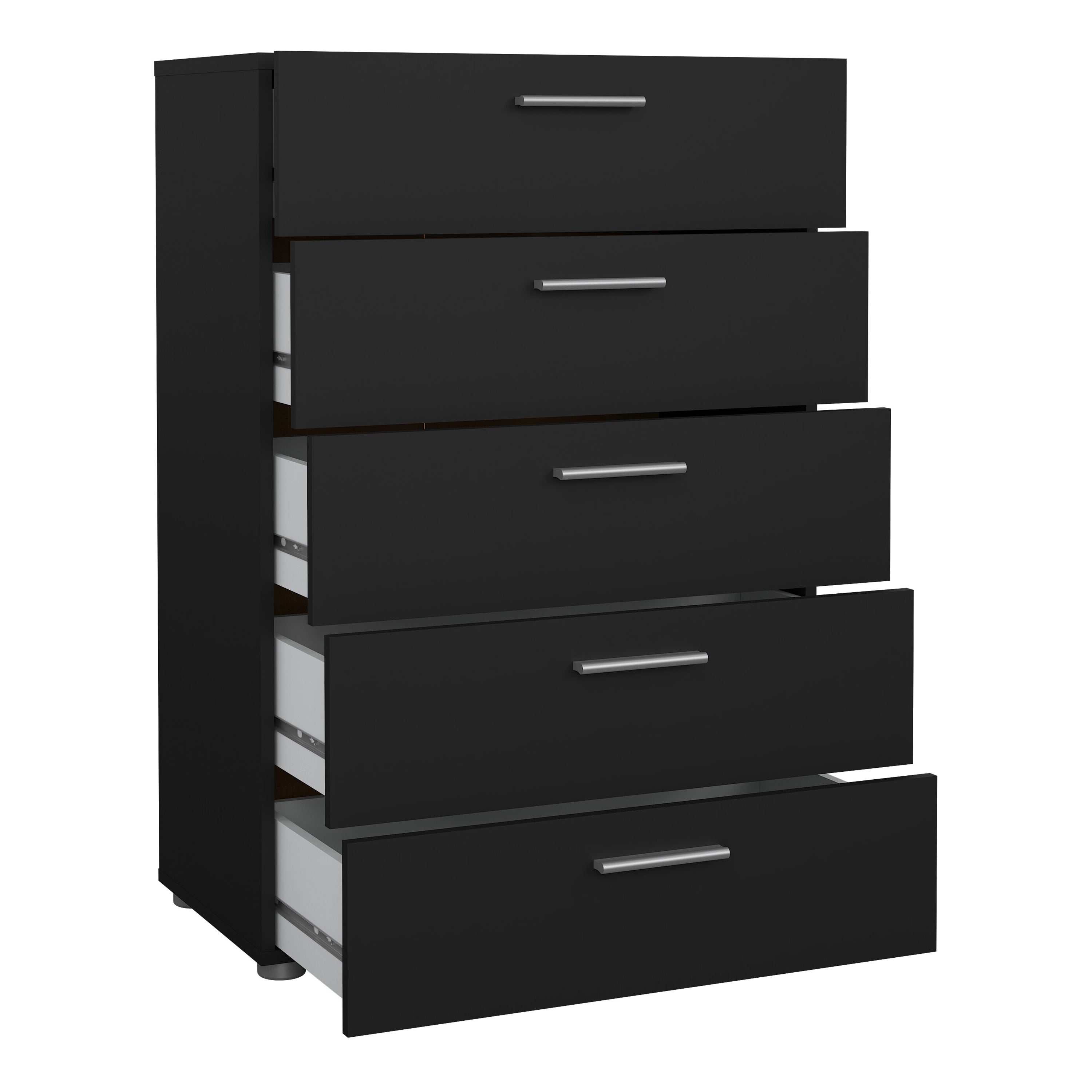 Pippa Chest of 5 Drawers in Black