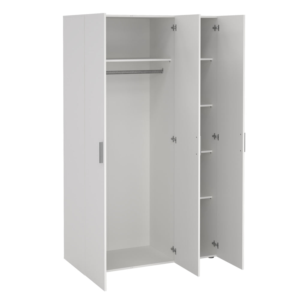 Pippa Wardrobe with 3 Doors in White