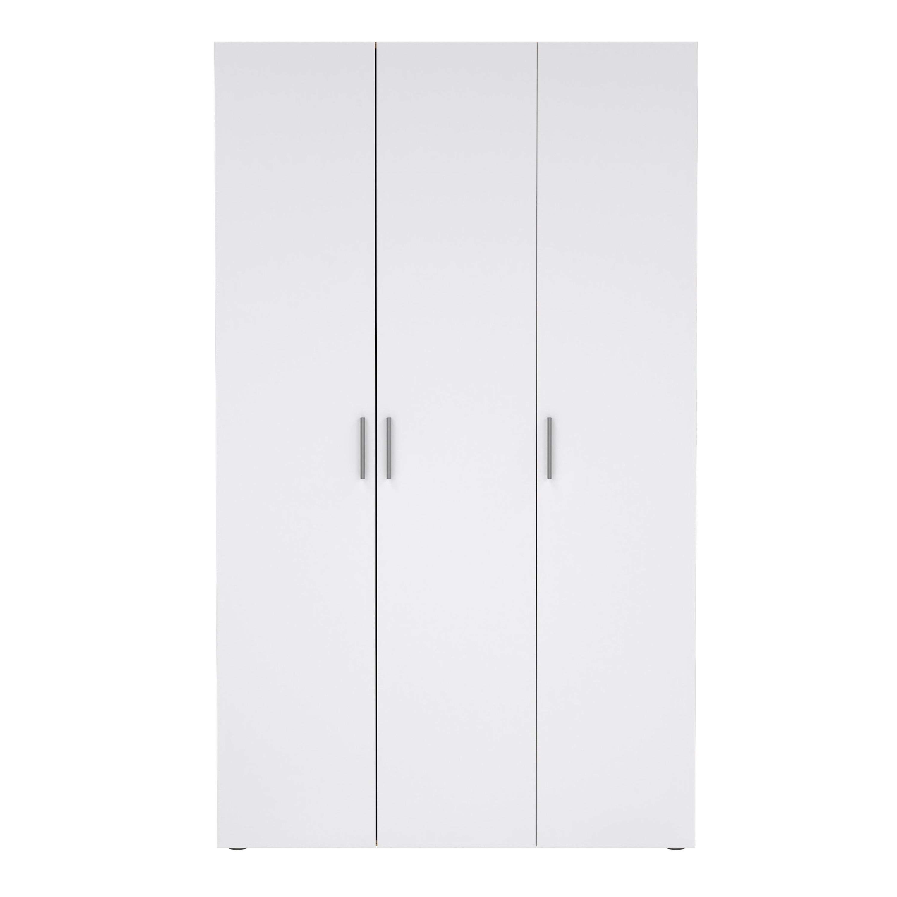 Pippa Wardrobe with 3 Doors in Oak with White High Gloss
