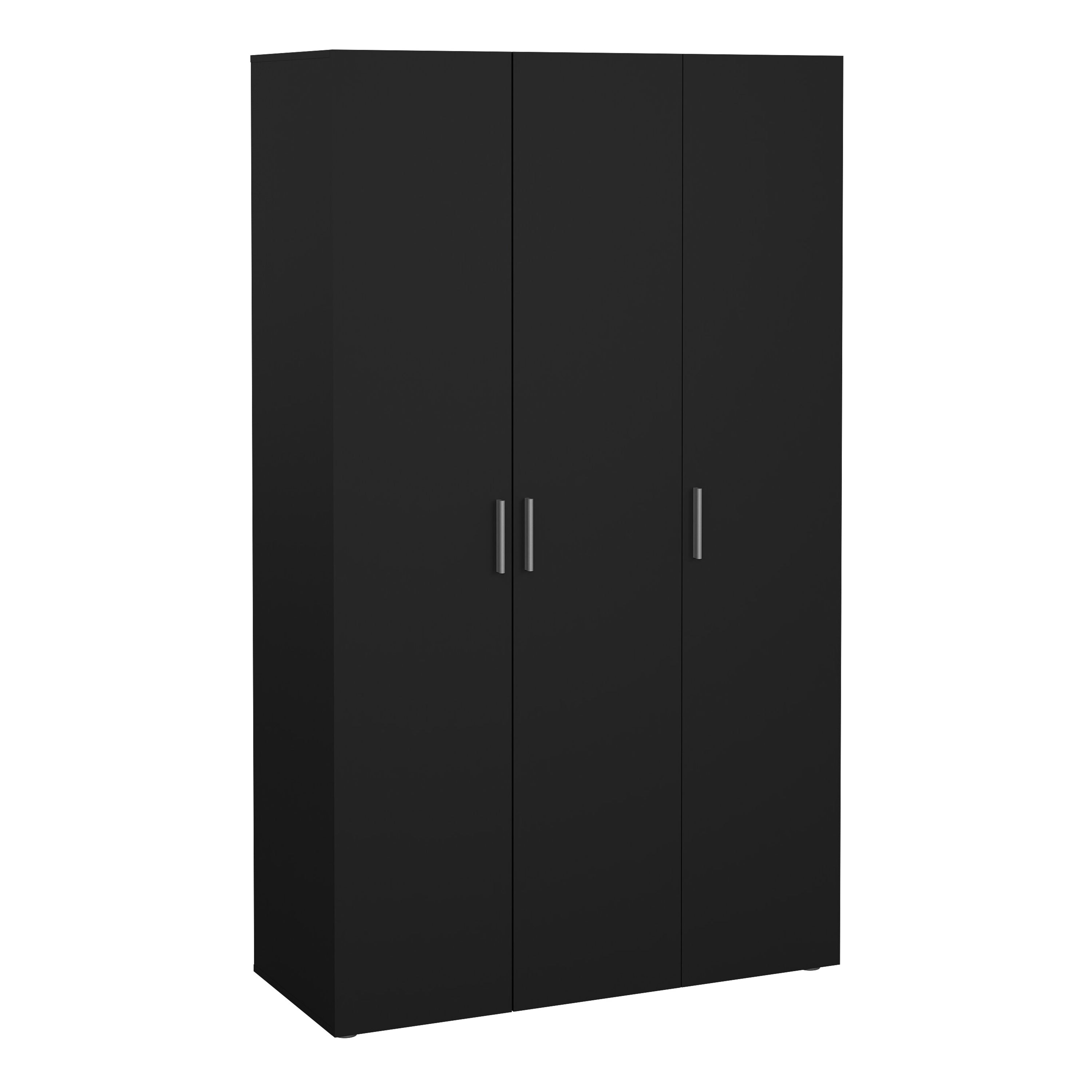 Pippa Wardrobe with 3 Doors in Black