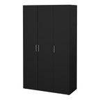 Pippa Wardrobe with 3 Doors in Black