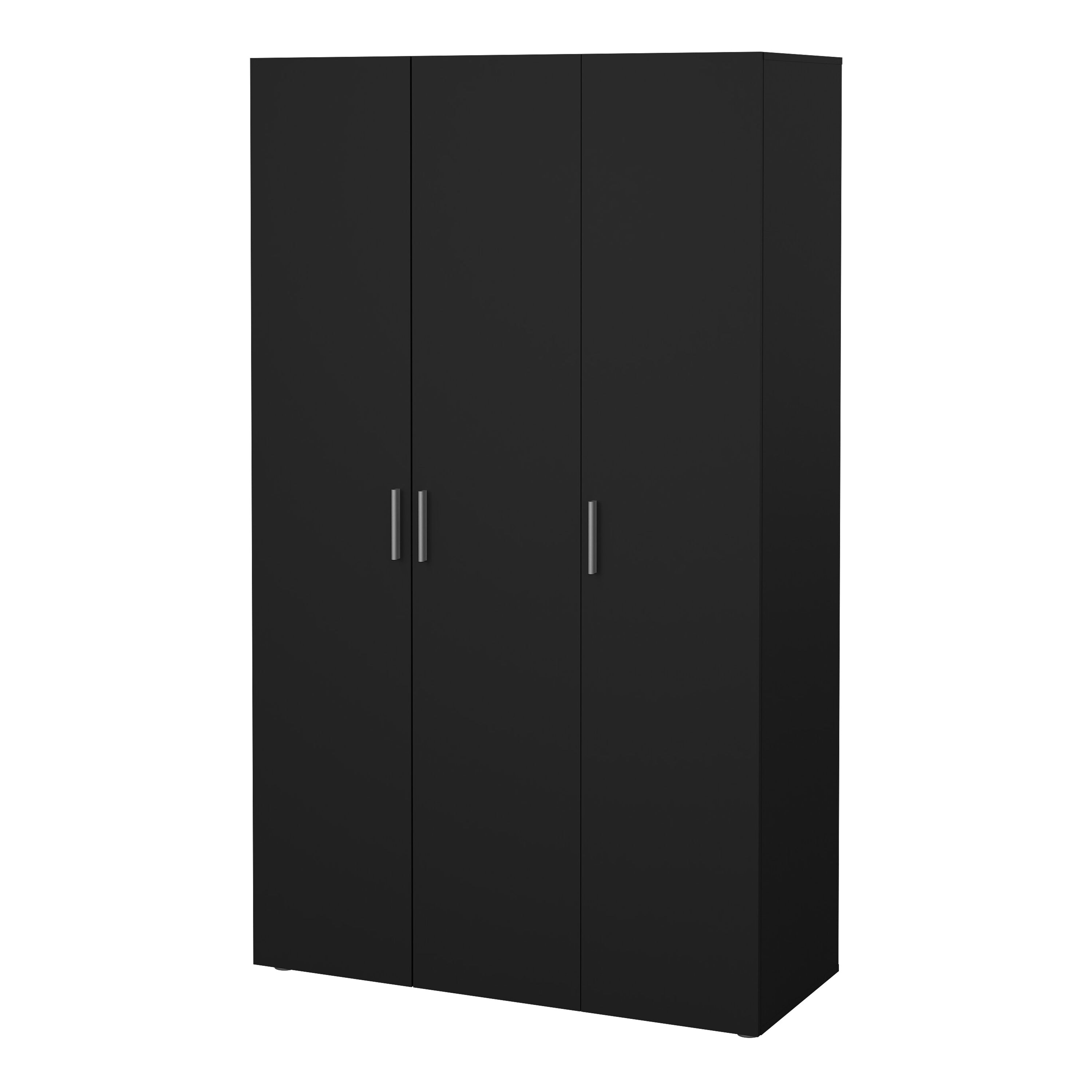 Pippa Wardrobe with 3 Doors in Black