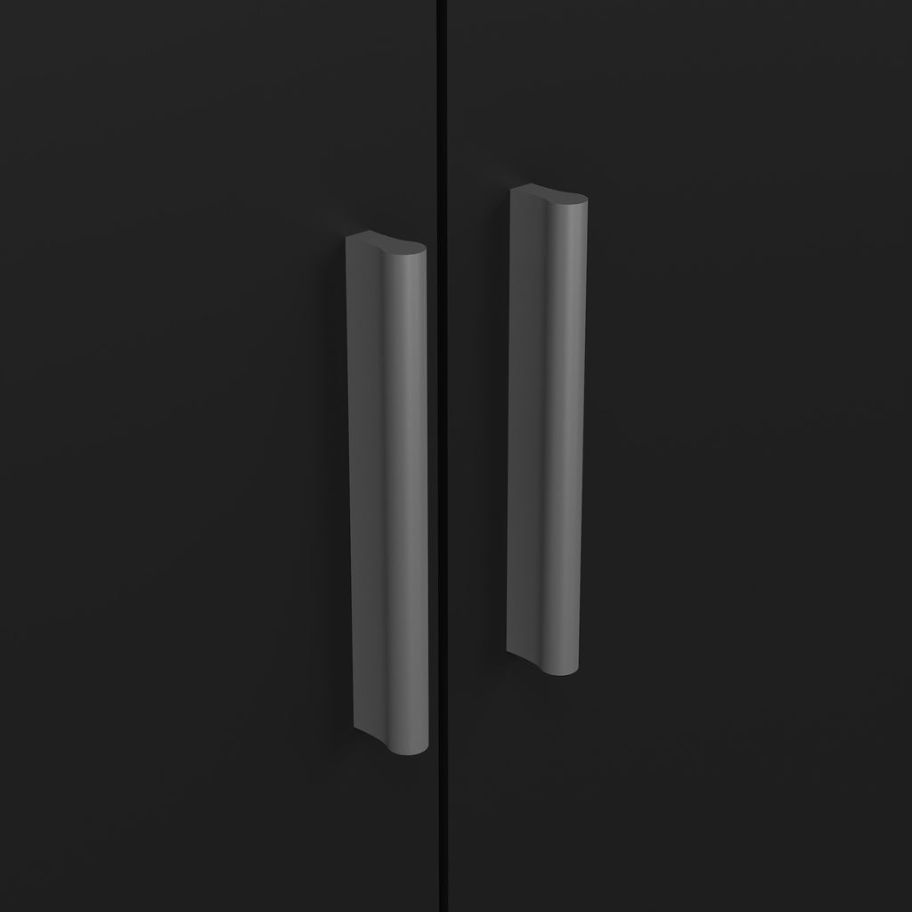 Pippa Wardrobe with 3 Doors in Black