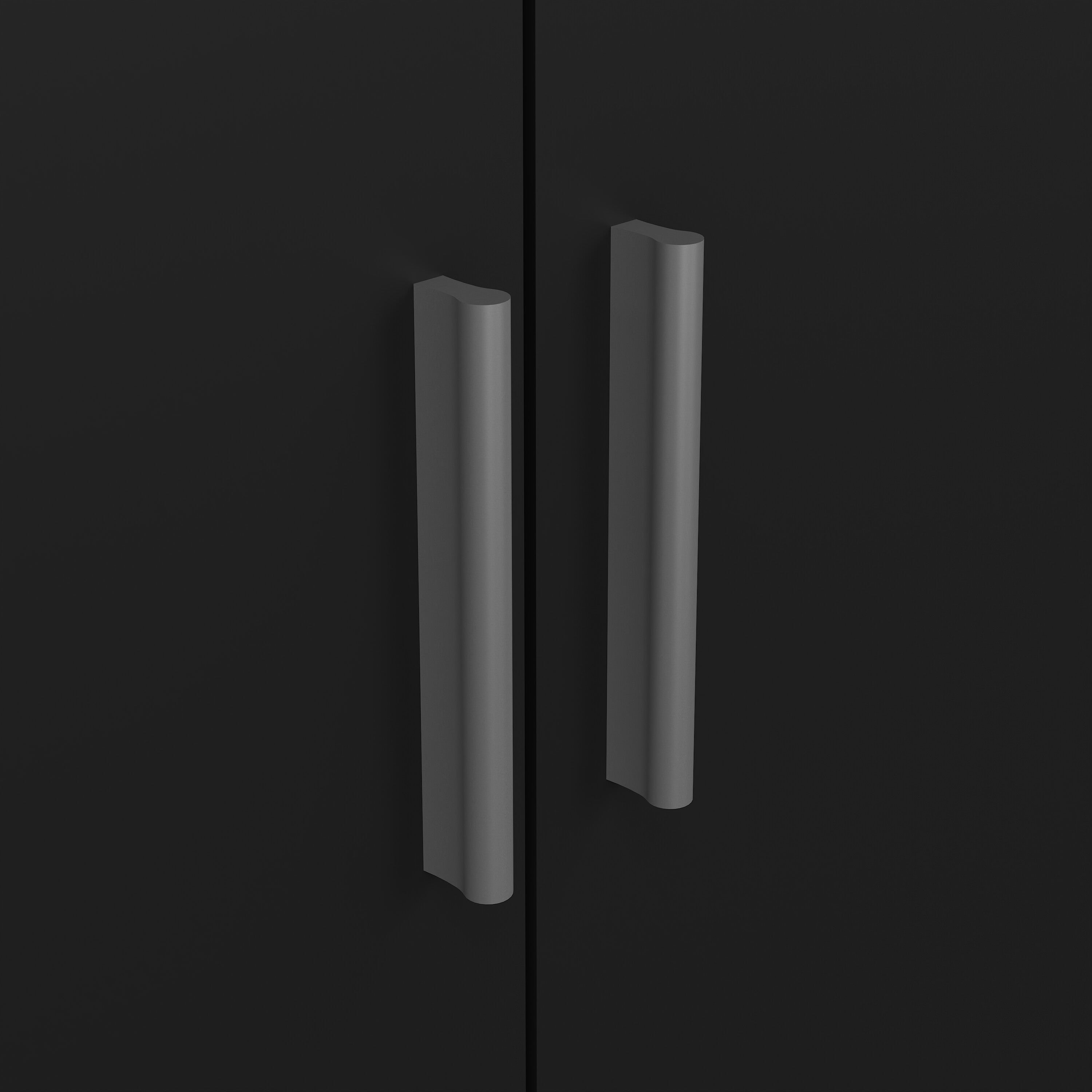 Pippa Wardrobe with 3 Doors in Black