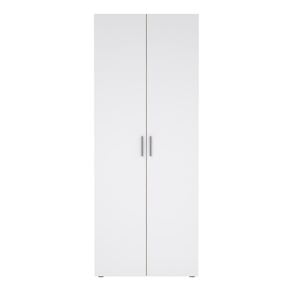 Pippa Wardrobe with 2 Doors in Oak with White High Gloss