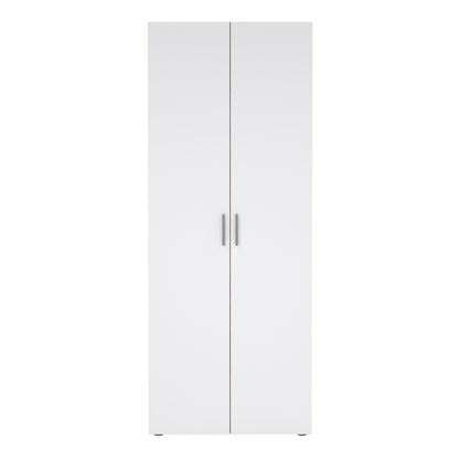 Pippa Wardrobe with 2 Doors in Oak with White High Gloss