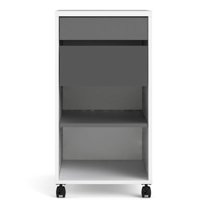 Fenton Mobile File Cabinet 2 Drawers 1 Shelf
