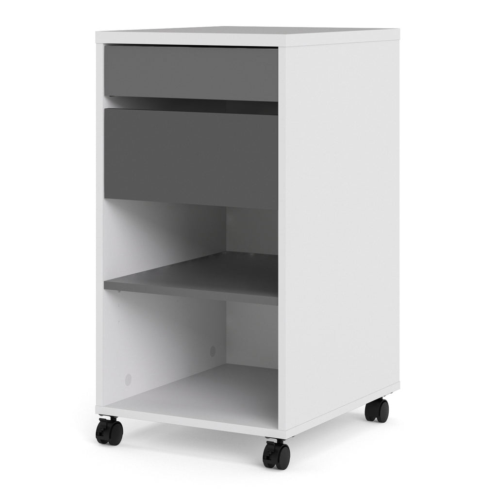 Fenton Mobile File Cabinet 2 Drawers 1 Shelf