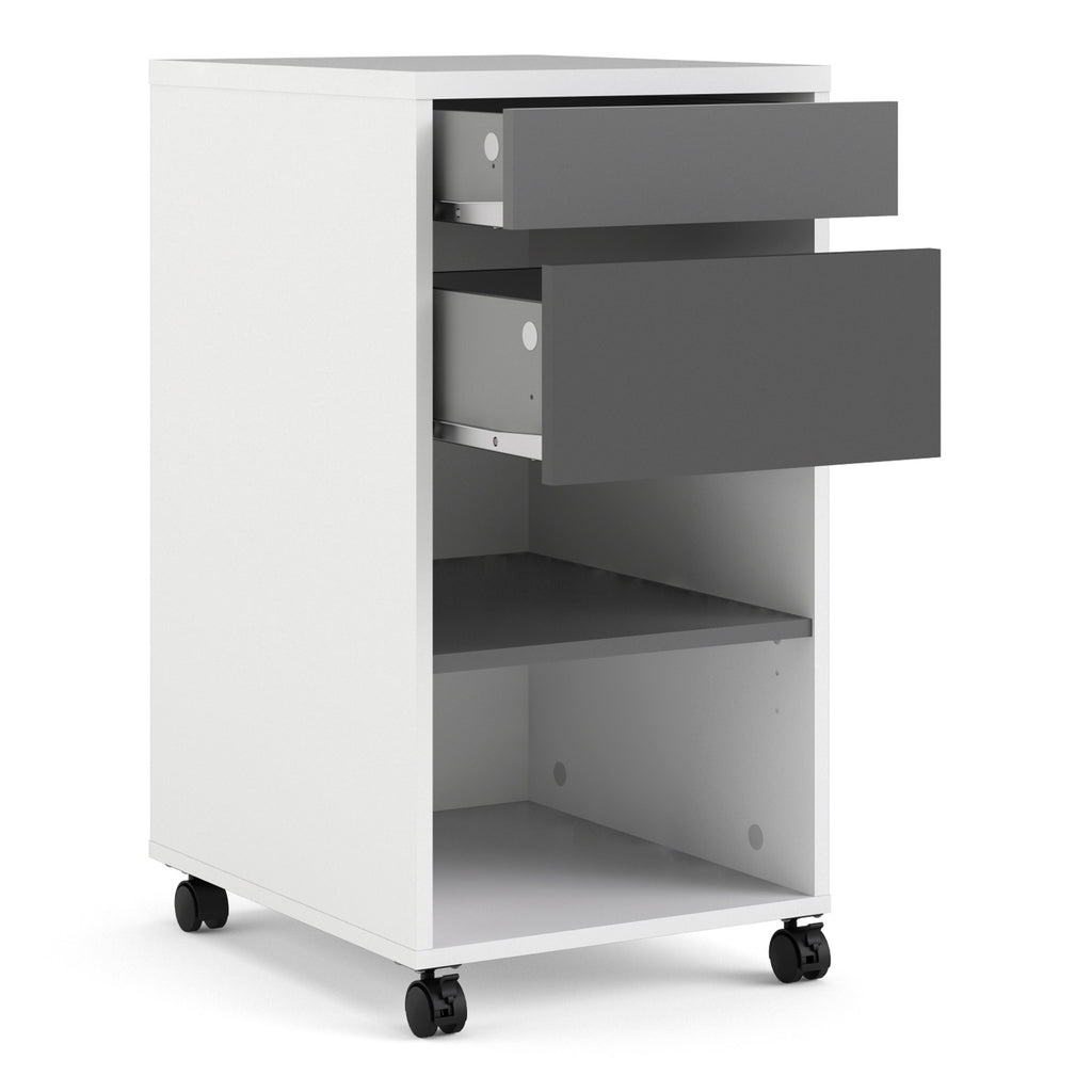 Fenton Mobile File Cabinet 2 Drawers 1 Shelf