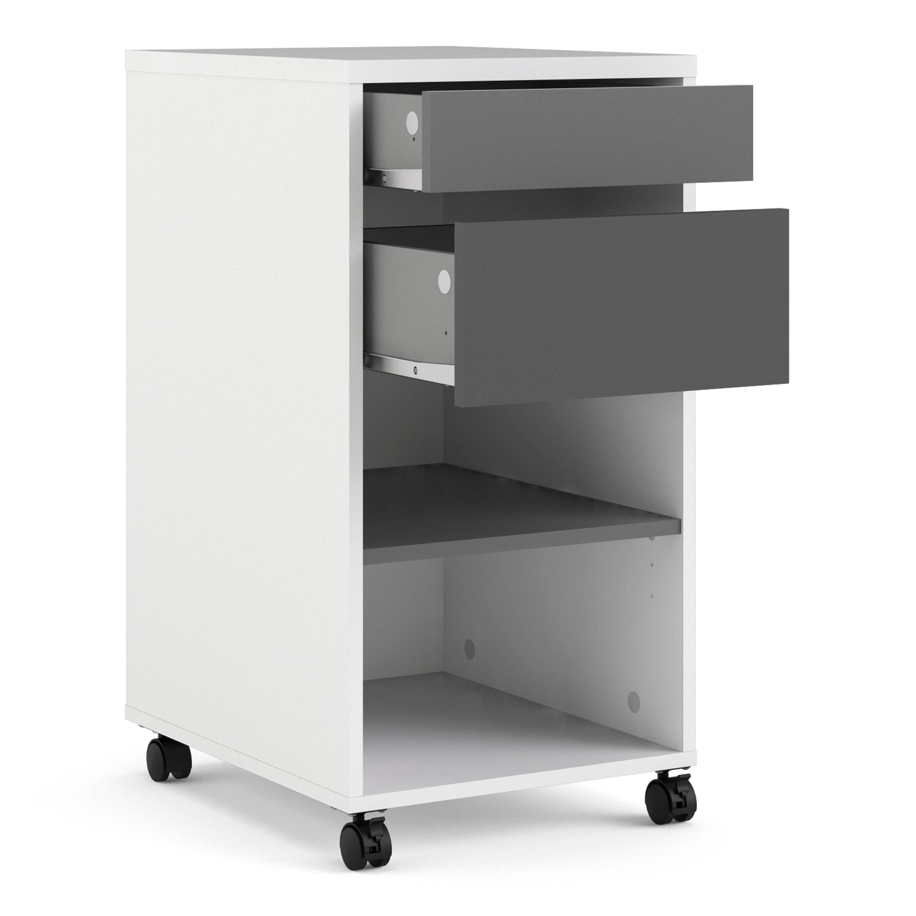 Fenton Mobile File Cabinet 2 Drawers 1 Shelf