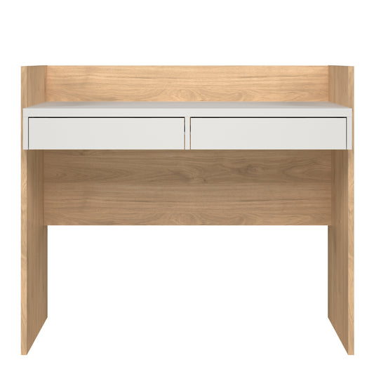 Fenton Desk 2 Drawers In Jackson Hickory and White