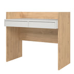Fenton Desk 2 Drawers In Jackson Hickory and White